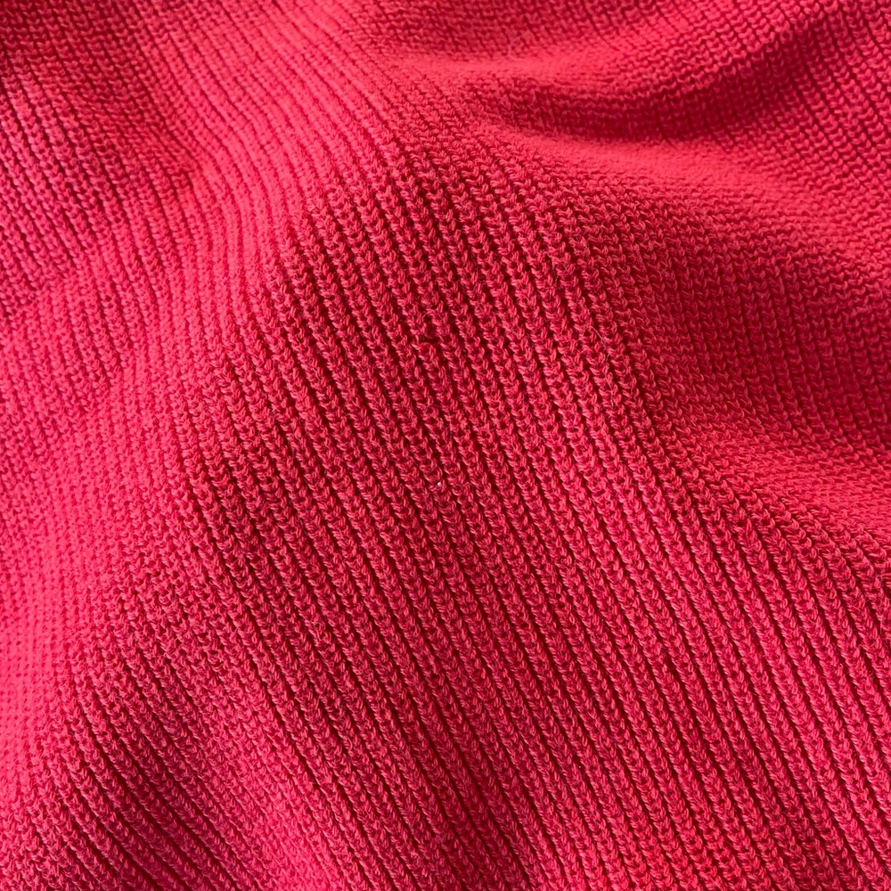 Halogen Split Back Oversized Button Tunic Red Sco… - image 6